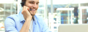 Friendly customer service rep