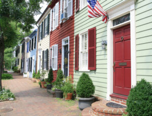 City street in Old Town, Alexandria, VA.